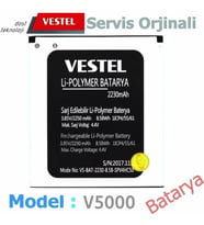 Vestel Venüs V5000 Batarya V 5000 2230mAh Sıfır Vakumlu Ambalajında Garantili Batarya