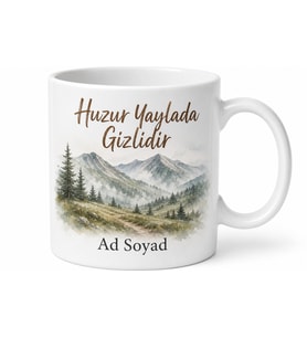 Yayla Havası Kamp Kupası Yöresel Serin İçmelik Doğa Temalı Hediye Bardak