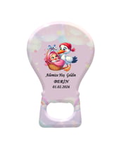 Yeni Doğan Kız Bebek için Özel Tasarlanabilir Balon Magnet Açacak (Bebe Mavisi)