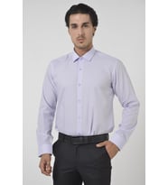  Lila Klasik Yaka  Slim Fit Gömlek