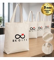 Logonuza Özel 10 Adet Fermuarlı Kırık Beyaz Makyaj ve Organizer Çantası 20x25 cm