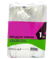 Omeyva Şeffaf Naylon Bakkaliye Poşeti Torbası - 2 lik 23x36 Cm. - 1 Kg. - Ort. 190 Adet - 1 Paket