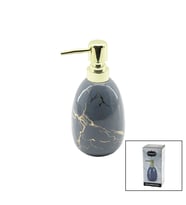 DİKEY TOMBUL GRİ MERMER DESEN SERAMİK SIVI SABUNLUK GOLD KAPAK GO-53-vice 00706