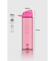 Renga Lidya Yazı Desenli 630 ml Tritan Matara 912033 Fuşya