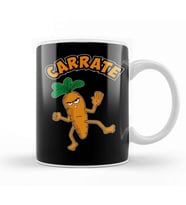 Cute & Funny Carrate Karate Training Carrot Pun Kupa Bardak Porselen