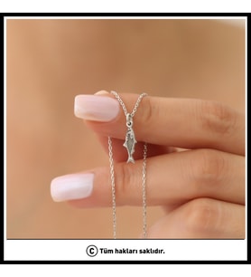 925 Ayar Gümüş Minimal Balık Kolye