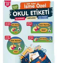 Okul Etiketi Kalem Defter Etiketi Özel İsim Yazılabilen Etiket Seti - İsim Etiketi-OE57