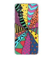 PrintiFy Poco M4 Pro 4G ile Uyumlu Retro Color 4  Kamera Korumalı Şeffaf  Kılıf