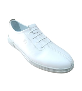 Lbr H1022 Erkek Hakiki Deri Kauçuk Antik Casual Ayakkabı (Kemik)