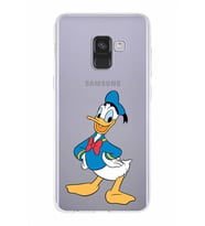 Samsung Galaxy A8 (2018)  Kapak Donald Duck Tasarımlı Şeffaf Silikon Kılıf