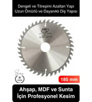 #Testere 185 mm 40 Diş Ahşap Kesim Daire Testere Diski MDF ve Sunta İçin Profesyonel Hassas 40T