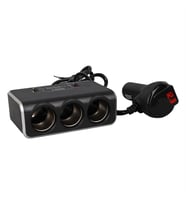 Ayt Olesson 1639 12-24V 3Lü Çift Usbli 120W 80Cm Kablolu Dijital Ekranlı Araç Oto Tır Çakmak Çoklayıcı Çakmaklık Çoğaltıcı