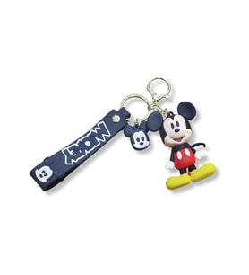 Mickey Mouse Premium 3D Figürlü Bilek Kayışlı Anahtarlık - Siyah - 1 ADET