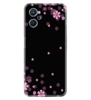 9i Kılıf Resimli Desenli Baskılı Silikon Black flowers 1391