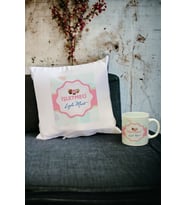 İşletmeci Kupa Bardak ve Yastık Set (Beyaz)