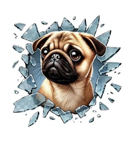 Araba Arka Cam için  Köpek Etiket Sticker 18Cm