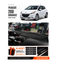 e-biz PEUGEOT 208 ESKİ Uyumlu Torpido Koruma, Torpido Örtüsü, Torpido Kılıfı - Siyah - PE029