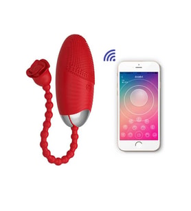 Telefon Kontrollü Yumurta Vibratör Kırmızı