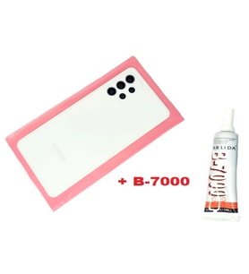 Tkgz Samsung Galaxy A52 A525 Arka Pil Batarya Kapağı (FULL Kamera Lensli+B-7000) BEYAZ