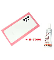 Tkgz Samsung Galaxy A52 A525 Arka Pil Batarya Kapağı (FULL Kamera Lensli+B-7000) BEYAZ