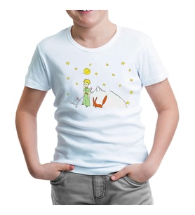 Küçük Prens - Gezegen Beyaz Çocuk Tshirt