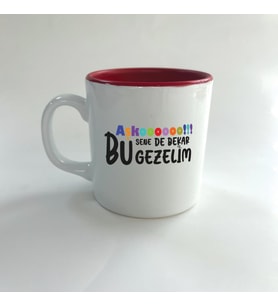 Aşkoooooo Baskılı Kırmızı Multi Kupa