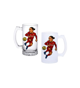 Ghostbastır Design Virgil Van Dijk Kulplu Bira Bardağı Buzlu veya Şeffaf Seçenekli 0249