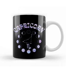 Zodiac Sign Capricorn Kupa Bardak Porselen
