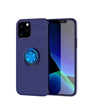 Newface Apple iPhone 12 Kılıf Range Yüzüklü Silikon - Mavi