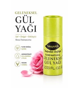 Saf Gül Yağı Geneleneksel Beyyurdu Rosa Damascena Aromaterapi Yağı