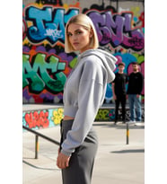 Kadın Kapüşonlu Fermuarlı Uzun Kollu Örme Sweatshirt Fonksiyonel Dayanıklı Kaliteli Modern
