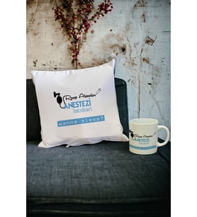 Anestezi Teknikeri Kupa Bardak ve Yastık Set (Beyaz)