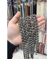 Tibet Akik Taşı Arpa Kesim Açık Siyah Beyaz 8x12mm Doğal Taş Dizi