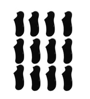 12 çift Dikişsiz Kadın Siyah Bambu Görünmez (sneaker) Spor Ayakkabı Çorabı