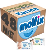 Molfix Islak Havlu Mendil İzotonik Karma 48 Li Set (Ferah Temizlik-Hassas Cilt)