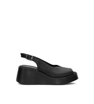 Pierre Cardin PC-54587 Kadın Hakiki Deri Dolgu Topuk Sandalet Siyah