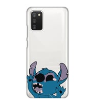 Samsung Galaxy A02S Uyumlu Stitch Desenli Şeffaf Telefon Kılıfı