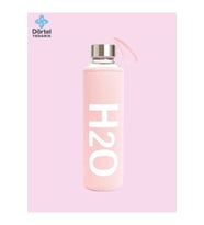 H2o Kılıflı Cam Matara 600 Ml