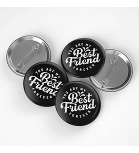 Best Friend Buton Rozet 3 adet