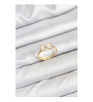 Mey İthalat® Pirinç Gold Renk Fiyonk Model Kadın Yüzük