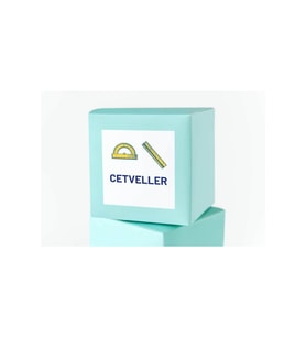 Cetvel Okul Öncesi Etiket Kare Mat Sticker Thank You Serisi 4.5 Cm (40 Adet)