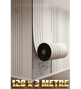 120cm x 3 Metre Rulo Premium SXP Krem Yapışkanlı Duvar Paneli Kağıdı Ev Ofis Otel KLD-KC-MW802 CREMA