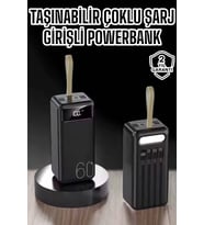 60.000 Mah 4 Portlu Uzun Şarj Süreli Dijital Göstergeli
