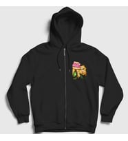 Presmono Unisex Siyah Cover Film Dövüş Kulübü Fight Club Fermuarlı Kapüşonlu Sweatshirt 245187tt