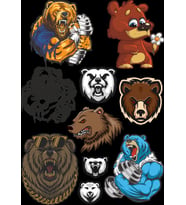 Ayı Sticker Set -2 10 Parça Telefon, Tablet, Defter, Laptop Sticker