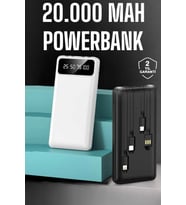 Powerbank 20.000 Mah Dijital Göstergeli Lcd Ekran Uzun Pil Ömrü