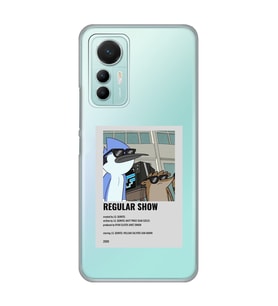 Xiaomi Mi 12 Lite Uyumlu Regular Show Mordecai ve Rigby Desenli Şeffaf Telefon Kılıfı