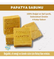 Bitkiselce Saf ve doğal içeriklerle Papatya Sabunu  450 gr (4 Kalıp)