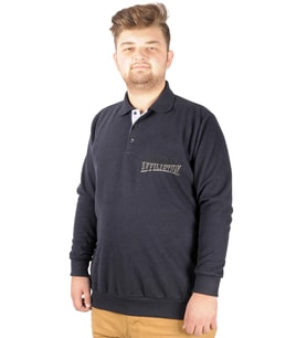 Mode XL Erkek Sweat Polo Recycle Selanik Affiliation B20418 Lacivert