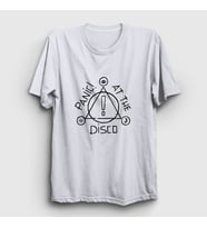Presmono Unisex Beyaz Logo V2 Panic! at the Disco T-Shirt 72839tt (Beyaz)